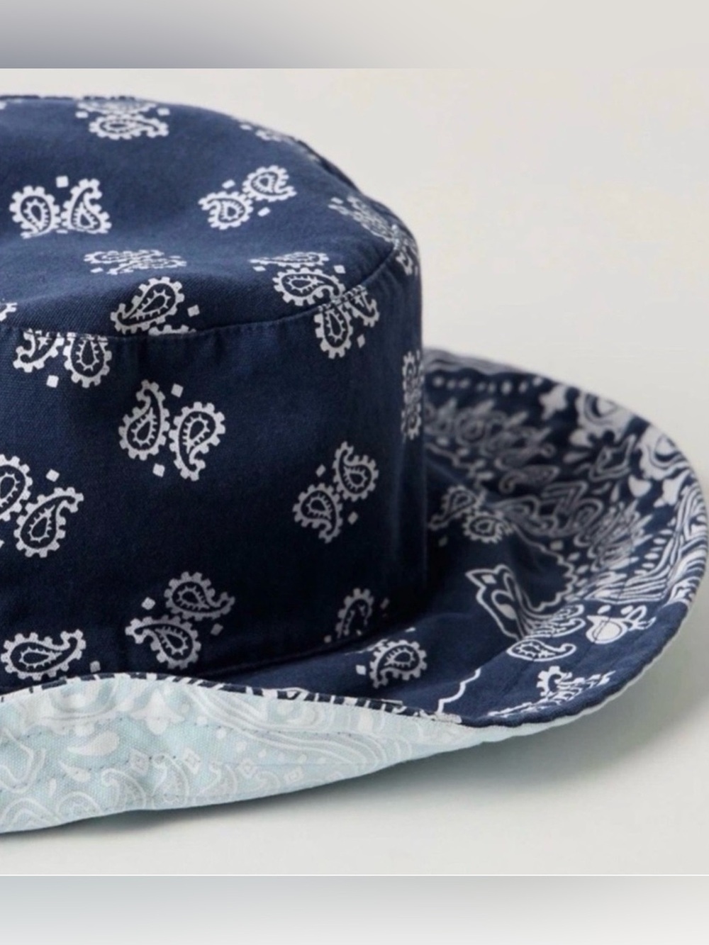 NWT Free People Bandana Bucket Hat in Blue New - Picture 4 of 6